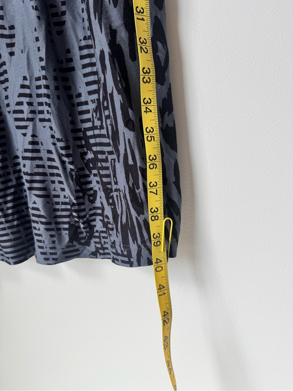 Oasis Gray and Black Patterned Midi body hugging super soft Dress - Picture 9 of 12